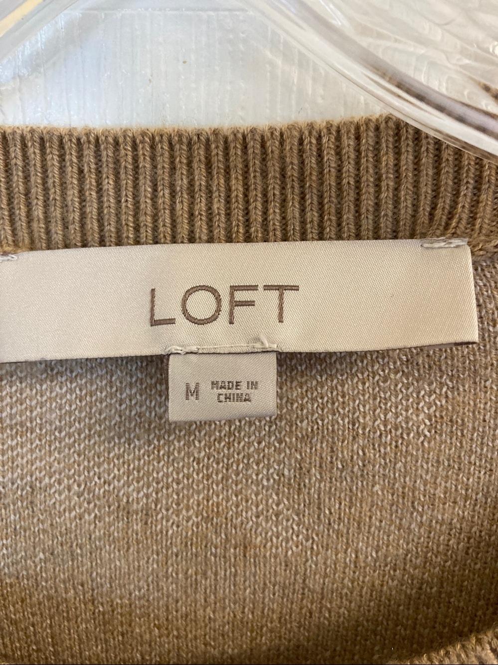 LOFT Tan Sweater with White Terrier Dog Motif - Picture 2 of 6
